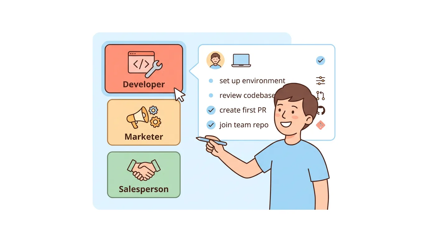 Role-aware customizable onboarding checklist