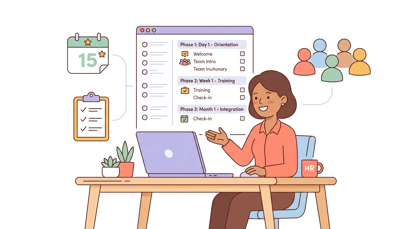 AI employee onboarding checklist generation process