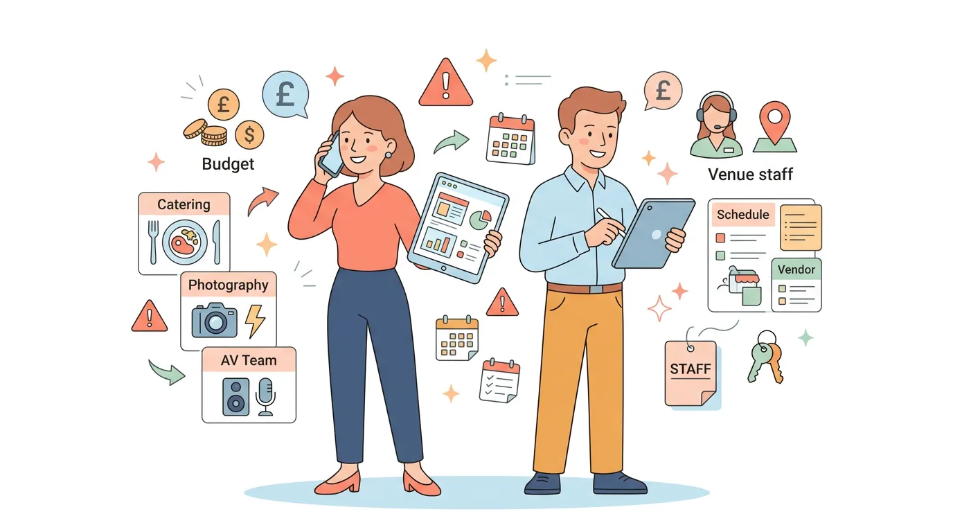 Vendor coordination and budget checkpoints