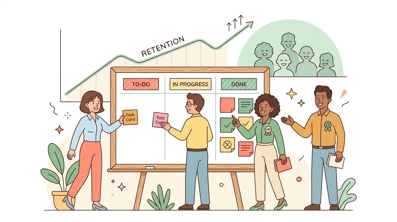 HR follow-up tasks tracked with owners and deadlines