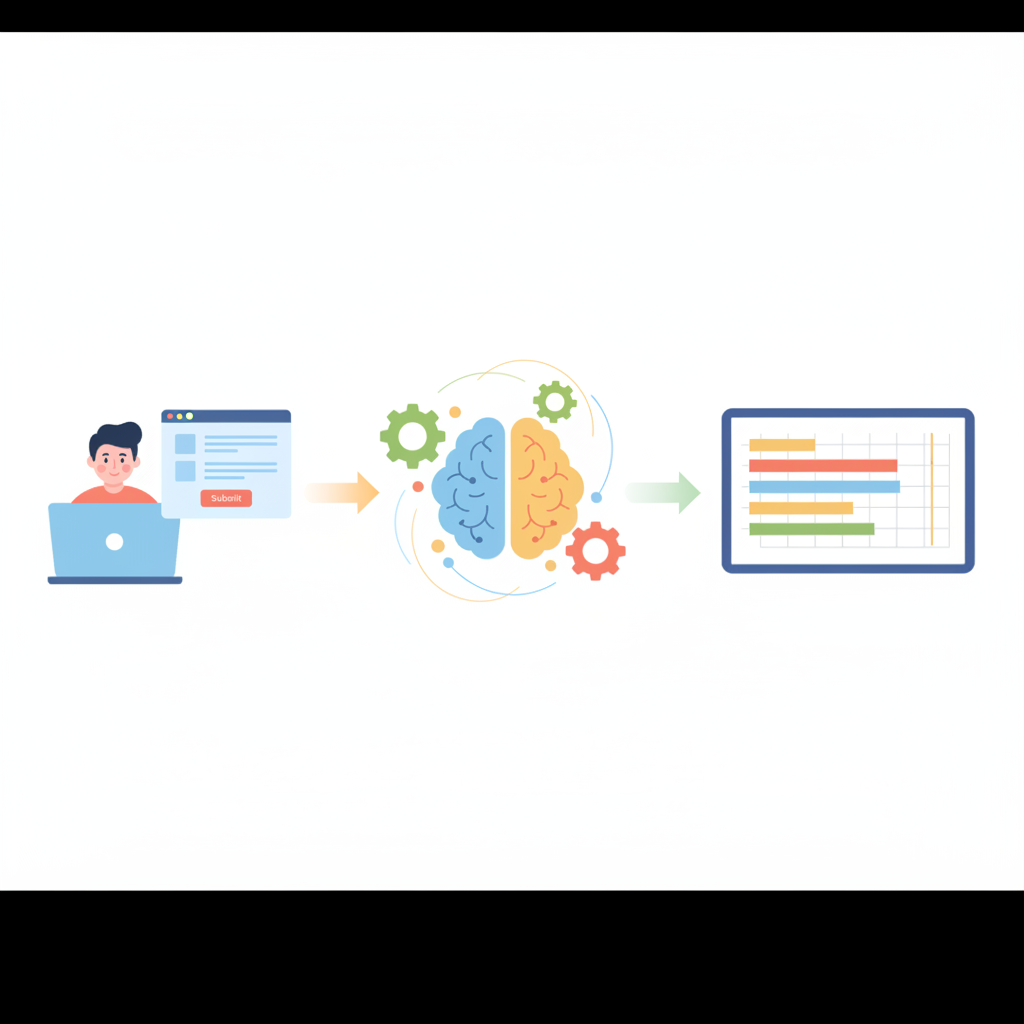 How AI Project Plan Generator works - enter goal, AI generates phased plan