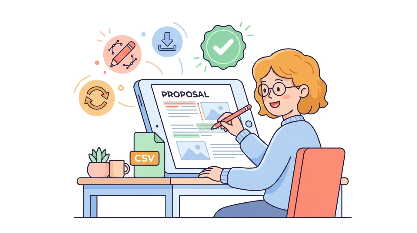 Editable and exportable proposal