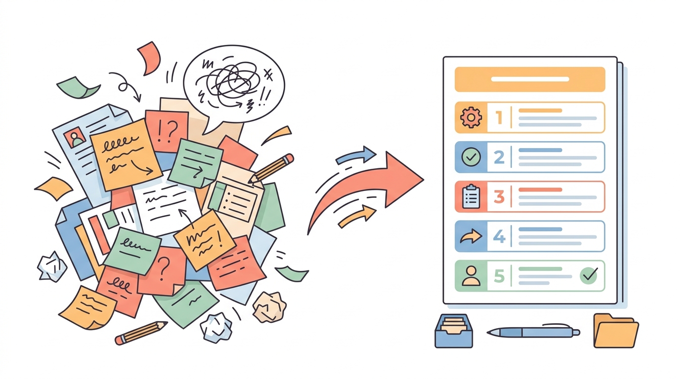 Transform rough notes into professional SOP